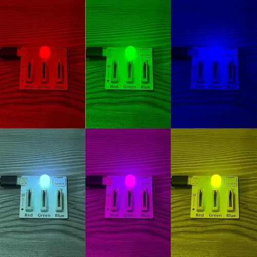 Miniatura 3 de Kit de práctica de soldadura DIY Junta de entrenamiento de electrónica de aprendizaje de práctica RGB