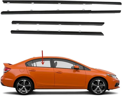Miniatura 9 de 4 tiras de sellado para puerta 72450-TEA-T01 compatibles con Honda Civic Sedan 2016-2021, sustituye a # 72410-TEA-T01, 72910-TEA-T01, 72950-TEA-T01