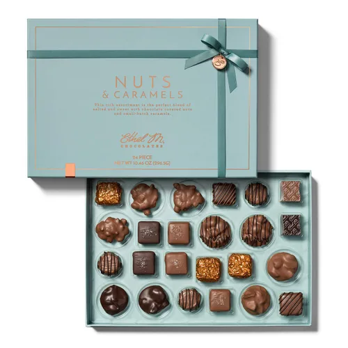 Miniatura 8 de Ethel M Chocolates Caja de regalo de 24 piezas de la colección de chocolate negro de primera calidad, sabores exóticos, limón, vainilla, caramelo