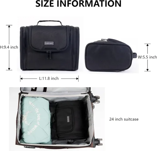 Miniatura 5 de Neceser colgante para mujeres y hombres, bolsa de maquillaje cosmética de viaje grande, organizador de bolsas de ducha resistente al agua