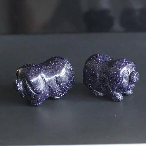 Miniatura 3 de Dos mini figuras talladas a mano de cerdo de cristal talladas a mano, estatua de animales, para oficina, decoración del hogar, colecciones