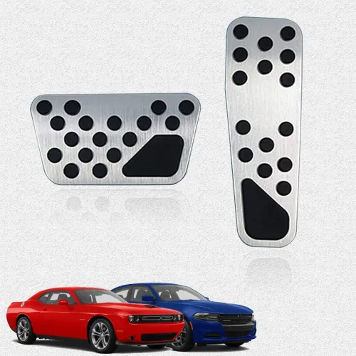 Miniatura 10 de Great-luck Fundas de pedal de acelerador de gas de aleación de aluminio, antideslizantes, sin perforación, kit de accesorios de 2 piezas/juego Rojo