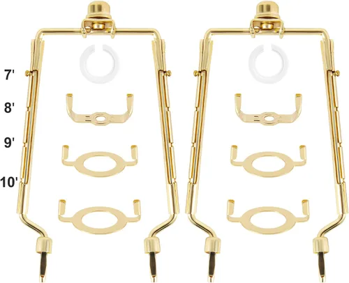 Miniatura 8 de Soporte de arpa de pantalla de lámpara de 7, 8, 9, 10 pulgadas, kit de arpa de lámpara ajustable, compatible con estándar IP 3/8, E14, E26, E27