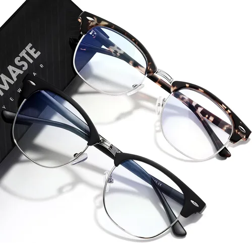 Miniatura 42 de Gafas de Luz Azul para Mujer/Hombre Gafas de Computadora de Luz Azul para Mujeres/Hombres A04-cristal marco plateado