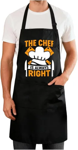 Miniatura 21 de Delantales divertidos para hombres y mujeres, perfectos para cocina, barbacoa, hornear, esposa, marido, regalo de cumpleaños para papá