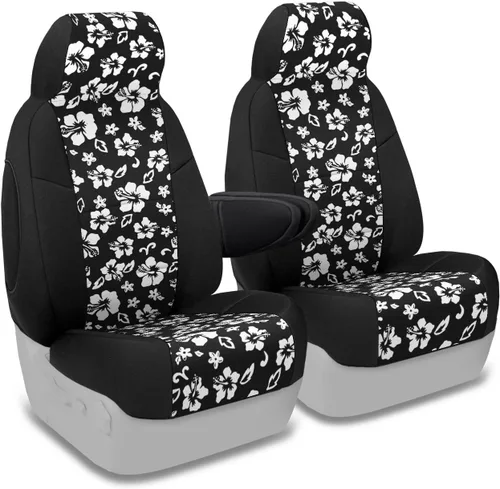 Miniatura 38 de Coverking Custom Fit Center 50/50 - Funda de asiento de cubo para modelos seleccionados Chevrolet Suburban 1500/2500, neopreno (negro)