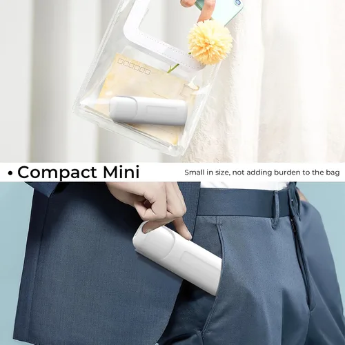 Miniatura 6 de Mini ventilador de mano portátil, 3 en 1, plegable de viaje personal, recargable, con bolsillo, linterna, regalos de cumpleaños para pestañas, Rosa