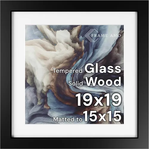 Miniatura 93 de Frame Amo Marco de póster de madera maciza de 13 x 19 pulgadas, color natural, tapete blanco para imagen de 11 x 17 pulgadas, parte frontal