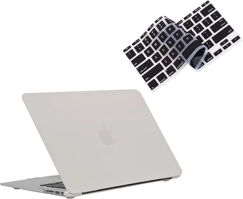 Miniatura 19 de Funda rígida con superficie suave Ruban 2 en 1 y cubierta para teclado para Macbook Air de 13.3 pulgadas Modelos: A1369 / A1466, Negro