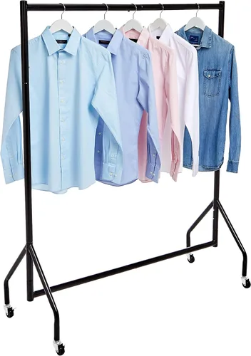 Miniatura 2 de Amazon Basics Perchero enrollable resistente, para ropa colgante, organizador y almacenamiento, 1,21 x 1,52 m - Negro