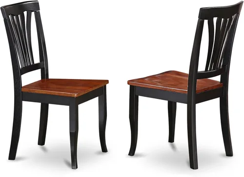 Miniatura 4 de East West Furniture ANAV3-BLK-W Juego de mesa de cocina de 3 piezas para espacios pequeños contiene una mesa de comedor redonda con pedestal y 2
