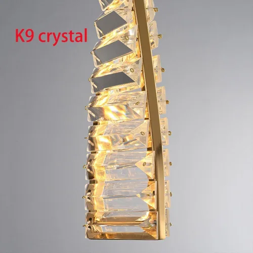 Miniatura 4 de Lámpara colgante de atenuación de tres colores LED de 20 W, lámpara colgante moderna de cristal con acabado de metal, lámpara LED de cúpula de cable