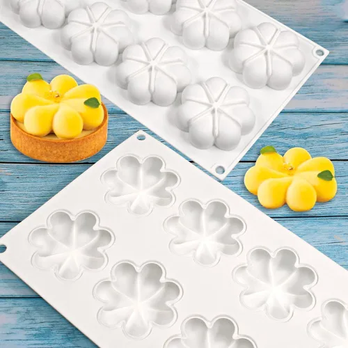 Miniatura 9 de Molde de Silicona para Donas de Flores, Molde para Pastel de Fondant, Herramientas de Horneado de Chocolate DIY, Accesorios de Decoración