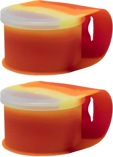 Miniatura 5 de Silipint Cuenco de silicona con tapa Go Go Connected, irrompible, no tóxico, apto para lavavajillas (Aurora, 25 onzas, paquete de 2)