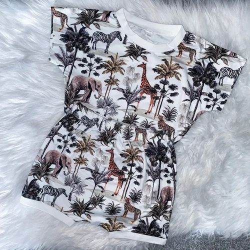 Miniatura 34 de fhutpw Conjunto de 2 piezas de ropa de verano para bebés, camiseta de manga corta, cintura elástica, pantalones cortos para niños pequeños
