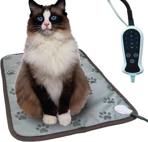 Almohadilla térmica para mascotas para exteriores, pequeña, para perros y gatos, cama térmica para perros para el exterior, cama térmica eléctrica