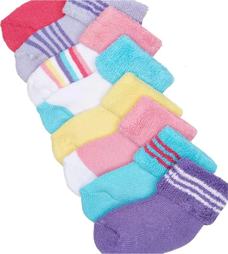Miniatura 3 de Luvable Friends Calcetines de rizo unisex para bebé recién nacido y bebé