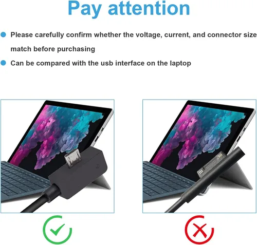 Miniatura 8 de Cargador Surface 3 13W 5.2V 2.5A Adaptador de Corriente CA Cargador de Cable de Reemplazo para Microsoft Surface 3, Modelo 1623 1624 1645 Tablet