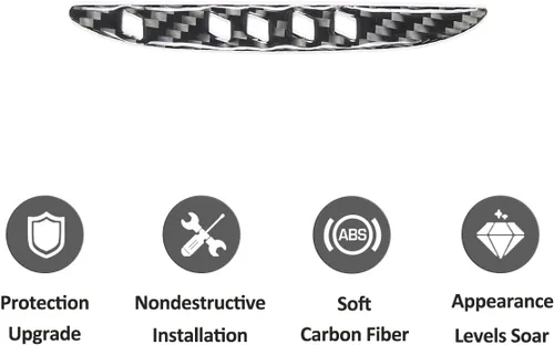 Miniatura 7 de Pegatinas de fibra de carbono suave para coche, indicador de cambio central para Chevrolet Corvette C6 2005-2013, calcomanías de ajuste de marco