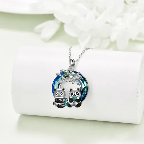 Miniatura 4 de Pingüinosperezosospandasbúhospanda rojojirafagatosllamasdinosaurioosocerdo monoconejito de Pascua, regalos de pingüinos, plata de ley 925, joyería