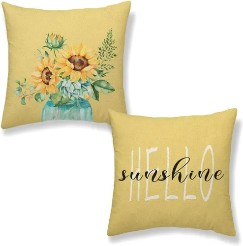 Miniatura 10 de Juego de 2 fundas de almohada con lunares negros de 16 x 16 pulgadas, fundas decorativas estilo bohemio con rayas para exteriores, fundas