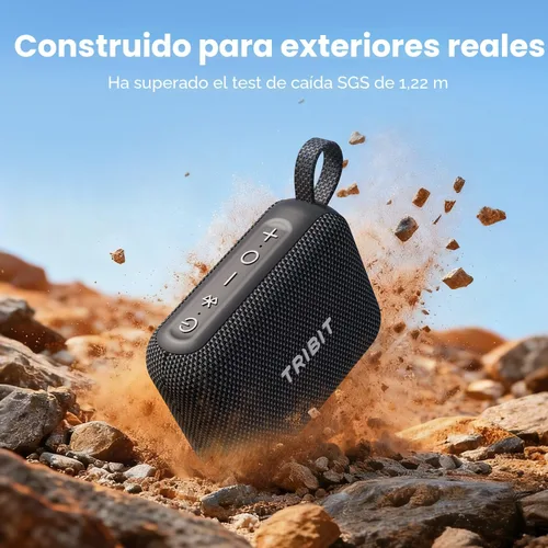 Miniatura 7 de Altavoz portátil Tribit PocketGo con Bluetooth, 20 horas de reproducción, IP68 resistente al agua/polvo, inalámbrico, BT6.0, para la ducha, sonido