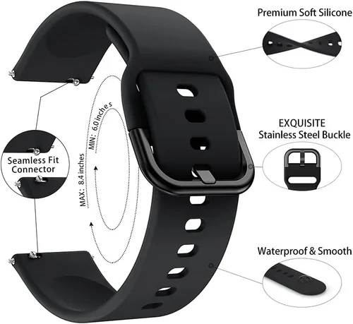 Miniatura 2 de Correa de reloj de 0.78 pulgadas compatible con Samsung Galaxy Watch 4 de 1.575 pulgadas/1.732 pulgadas, correa de reloj Galaxy Active 2 de 1.575