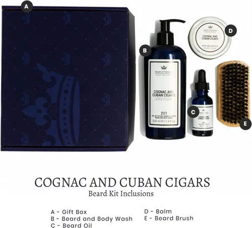 Miniatura 4 de HENRI ET VICTORIA Kit para el cuidado de la barba (coñac y puros cubanos)