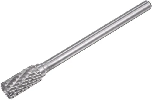 uxcell Limas rotativas de carburo, cilindro de doble corte con punta de carburo de tungsteno, cabeza de corte de 0.394 in, vástago de 0.236 in,