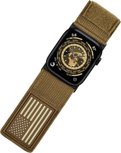 Miniatura 11 de Tefeca Serie Fortitude USA Band Ultra Ancho Compatible con Apple Watch Ultra 2/Ultra 49mm, Serie 10 46mm, Serie 9/8/7 45mm, SE2/SE/6/5/4 44mm