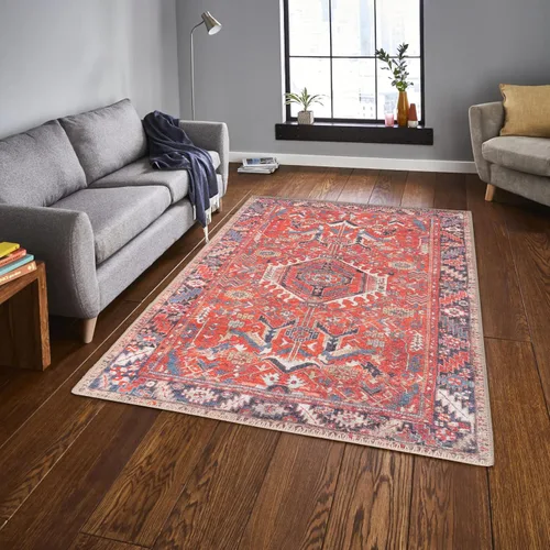 Miniatura 231 de GLN Rugs Traditional Collection - Alfombra de felpilla lavable a máquina, tradicional lavable, antideslizante, alfombra de felpilla de pelo corto