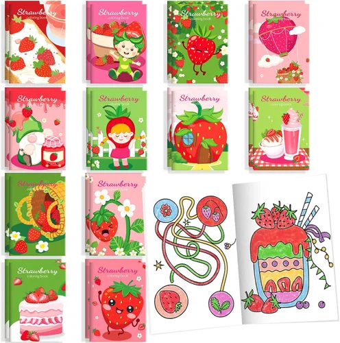 Miniatura 18 de BenLouis 24 piezas de libros para colorear mini de animales de granja, recuerdos de fiesta para niños, pequeños libros de actividades a granel