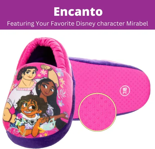 Miniatura 2 de DISNEY Pantuflas de princesa Encanto Cenicienta Ariel Jasmine Tianna para niñas, ligeras, cálidas, cómodas, suaves, Aline Girls (niños pequeños)