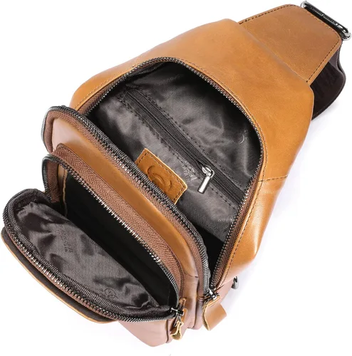 Miniatura 69 de LUKZIJAES Bolso bandolera de cuero genuino para hombre