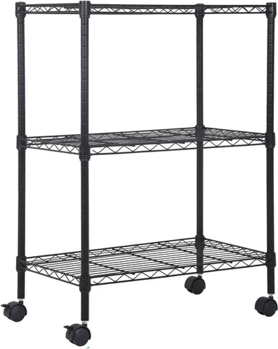 Miniatura 17 de Estantería de alambre resistente de 6 niveles, capacidad de 2100 libras, estante de almacenamiento de metal NSF ajustable con ruedas, 45 pulgadas