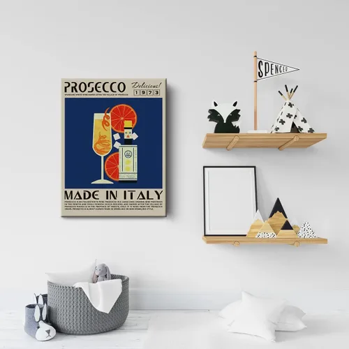 Miniatura 5 de Divertida impresión en lienzo de cóctel Prosecco Art Wall Painting Posters de 12 x 15 pulgadas, decoración moderna para el hogar, cocina, bar