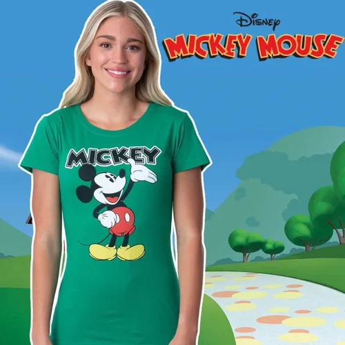 Miniatura 4 de Disney - Camiseta clásica y cómoda de Mickey Mouse con cuello redondo para mujer
