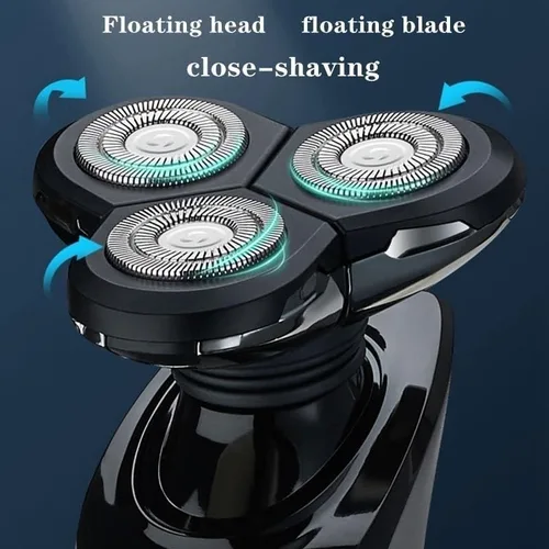 Miniatura 4 de Afeitadoras eléctricas para hombres, pantalla LCD, impermeable, afeitadora eléctrica para hombres, barba seca y húmeda, afeitadora facial recargable