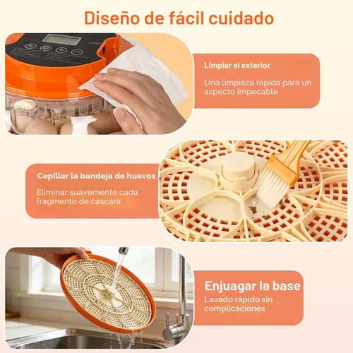 Miniatura 8 de 18 incubadoras de huevos para incubar huevos, incubadora automática de giro de huevos y control de humedad para eclosionar pollo, pato, codorniz