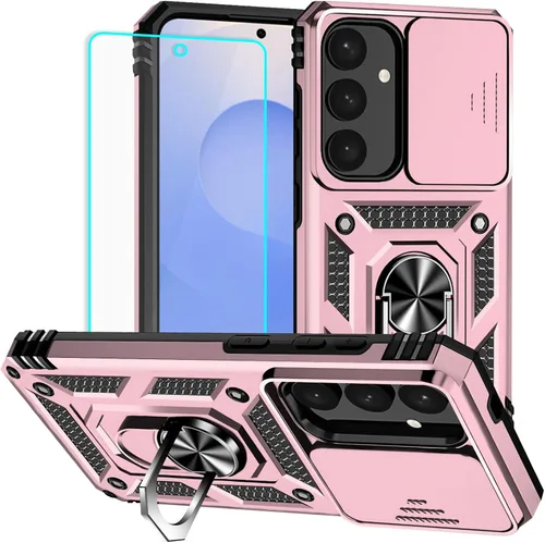 Miniatura 41 de HNHYGETE Funda para Samsung A13 5G, Galaxy A13 5G con protector de pantalla, soporte giratorio de grado militar de 360° (resistente), fundas Negro