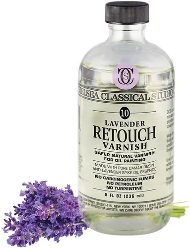 Chelsea Classical Studio Barniz de retoque de lavanda, utilizado para la protección de obras de arte al óleo y transpirabilidad, botella de 2 onzas