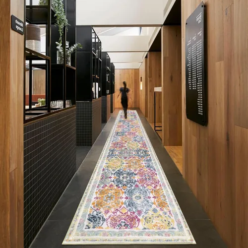 Miniatura 13 de Vaukki - Alfombra de pasillo, suave y peluda, alfombra antideslizante lavable, para lavandería, cocina, granja, baño, entrada y dormitorio