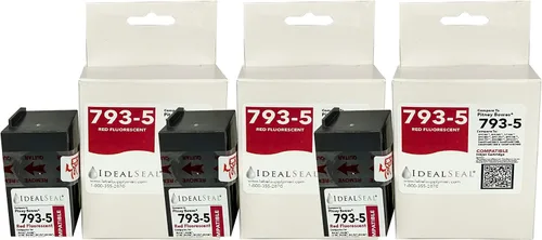(3) Cartucho de tinta roja compatible con PB 793-5 para medidores de franqueo P700, DM100i, DM125i, DM150i, DM175i, DM200L, DM225