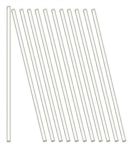 Miniatura 3 de Paquete de 6 varillas agitadoras de vidrio de laboratorio (9.843 in) / 9.84 pulgadas de longitud con ambos extremos redondos para ciencias
