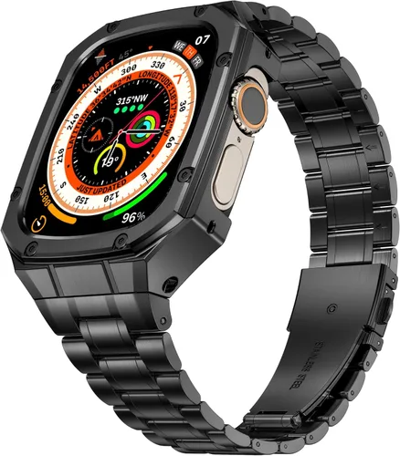 Miniatura 11 de Correa de reloj de acero inoxidable y funda compatible con Apple Watch Series 6 5 4 SE3/2/1 (1.732 pulgadas), serie 3 2 1 (1.654 pulgadas), correa