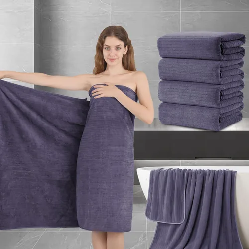 Miniatura 10 de Juego de toallas de baño de 8 piezas 2 toallas de baño grandes de gran tamaño, 2 toallas de mano y 4 paños Juego de toallas de baño ultrasuaves