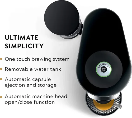 Miniatura 4 de Nespresso VertuoPlus Deluxe - Máquina de café y espresso de De'Longhi, 37 onzas, color negro