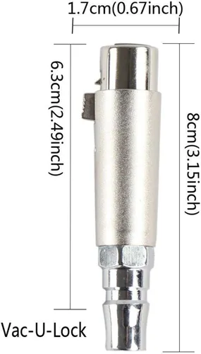 Miniatura 2 de NUHUi Universial 3XLR Conector a Adaptador de dispositivo de conector de aire apto para máquina Vac-U-Lock con cerradura Hiz Smith