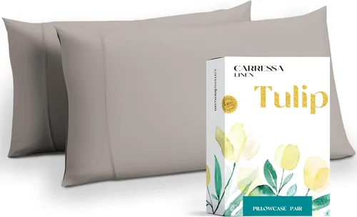 Miniatura 51 de Carressa Linen - Juego de sábanas de 800 hilos de 100 % algodón egipcio, tamaño King (4 piezas, arena del desierto) suave, refrescante, bolsillo