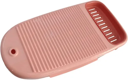 Cabilock Lavadora portátil de plástico, tabla de lavar a mano, tabla de lavado antideslizante, tabla de lavado manual para herramientas de limpieza